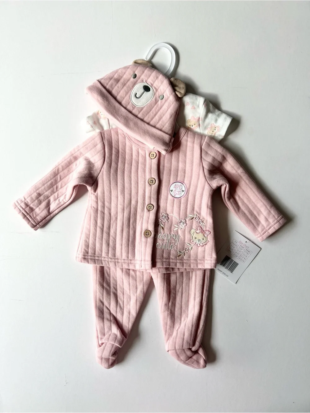 6 Baby Girl Pink Matching Sets size 3-6 months Assorted clothes and accessories
